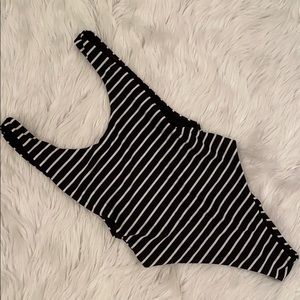 AERIE STRIPE SUPER SCOOP ONE PIECE SWIMSUIT